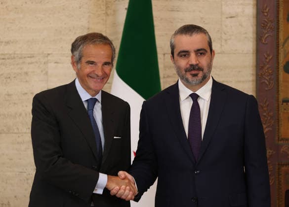 Syria: Asaad Hassan al-Shaibani welcomes Rafael Grossi to Damascus