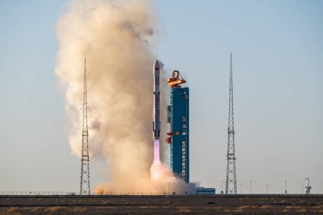 China: Rocket launch in Gansu