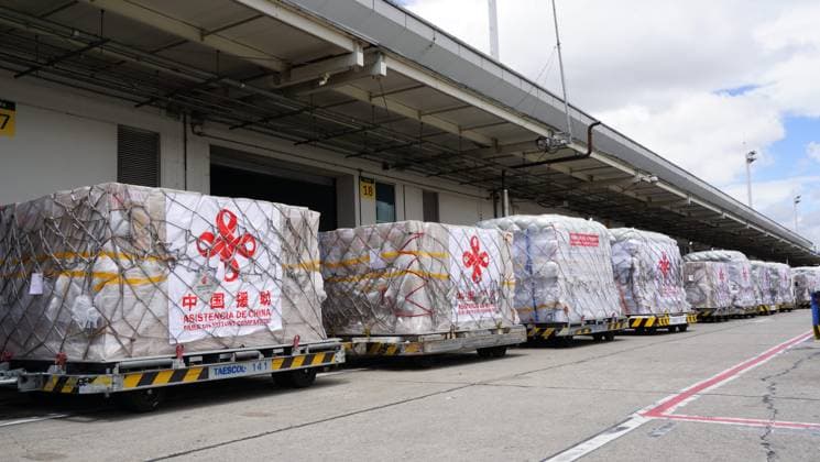 Bogotá: Aid shipments from China have arrived in Colombia