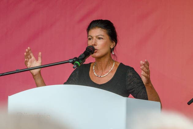 Saxony-Anhalt, BSW election campaign with Sahra Wagenknecht in Dessau