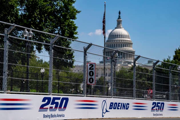 USA: Preparations for an IndyCar race on the National Mall in Washington DC