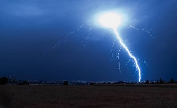 Thuringia, thunderstorms near Erfurt