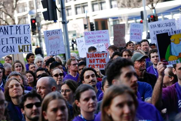 Australia: Healthcare workers protest in Melbourne