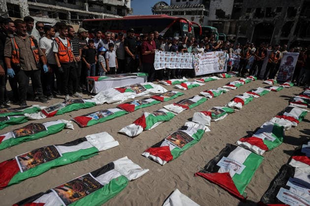 Middle East conflict, mass funeral in Gaza