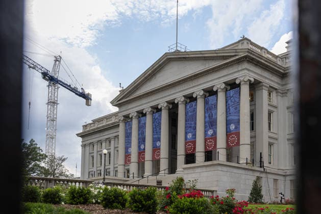 USA, headquarters of the United States Department of the Treasury in Washington DC