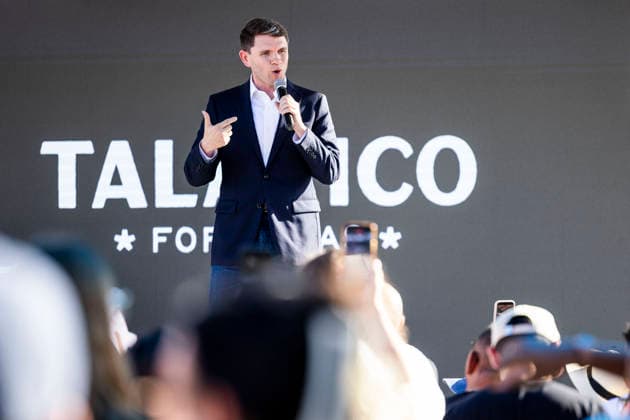 USA, Texas: James Talarico’s election campaign tour in Austin