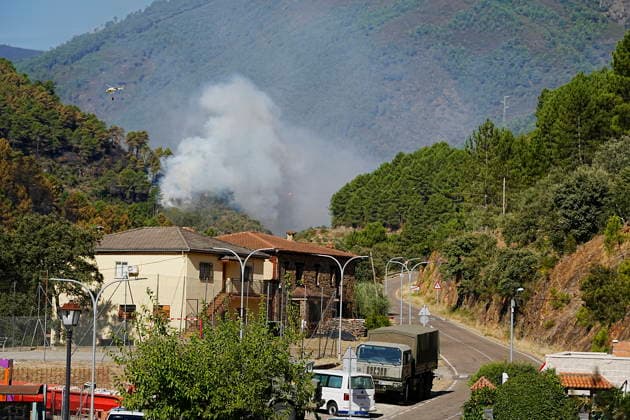 Spain, forest fires in Extremadura