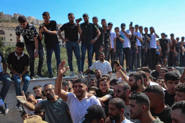 Middle East conflict, West Bank, funeral service for Karim Sanad Shalaldeh following a fatal attack by settlers in Hebron