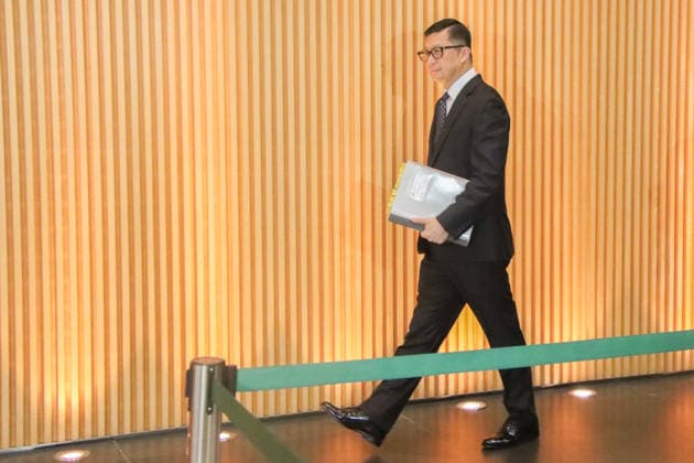 Hong Kong, press conference with Security Minister Chris Tang Ping-keung