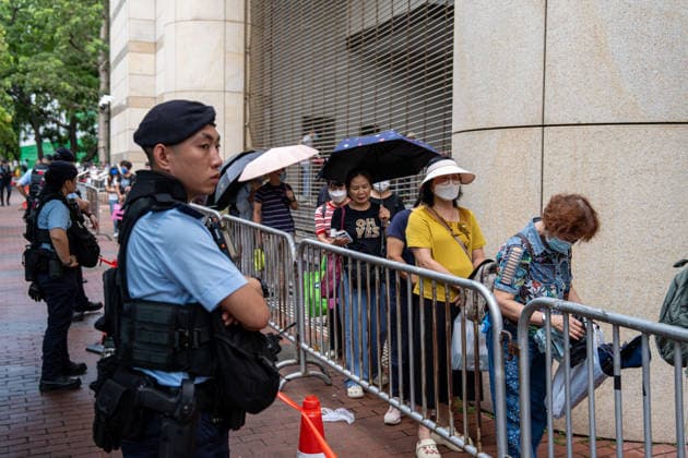Hong Kong: Police secure court ahead of verdict against organisers of Tiananmen vigils