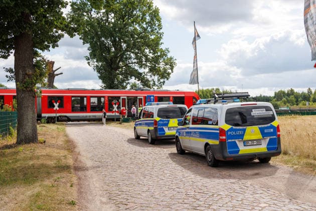 Mecklenburg-Western Pomerania, train accident in Eggesin on Wiesenstraße