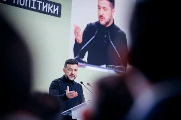 Ukraine, Volodymyr Zelenskyy at the International Veterans’ Forum in Kyiv