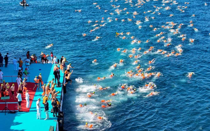 Turkey, 38th Bosphorus Cross-Continental Swimming Race in Istanbul