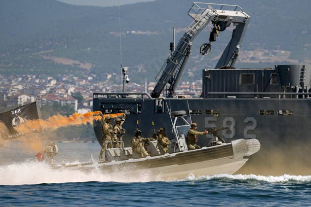 Turkey: Military display at TEKNOFEST Blue Homeland in Kocaeli