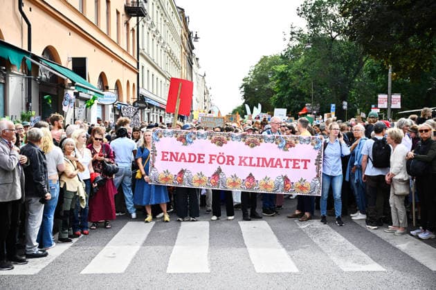 Sweden, climate protest in Stockholm