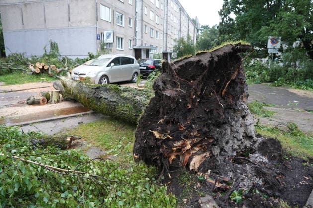 Latvia, storm in Riga