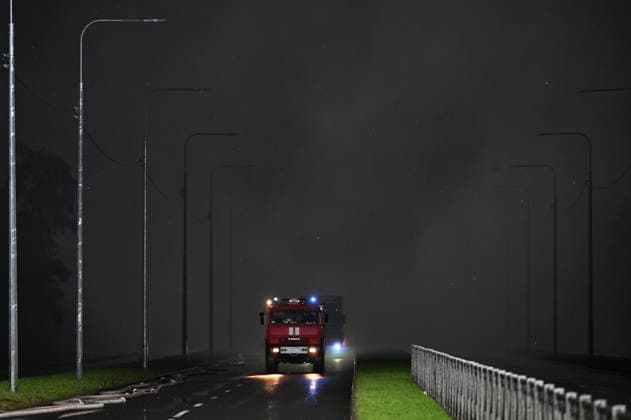 Russia: Fire at a logistics centre in St Petersburg