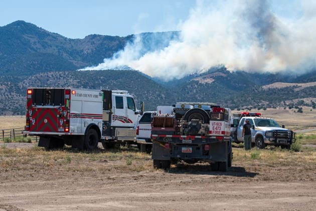 USA, wildfire in Utah