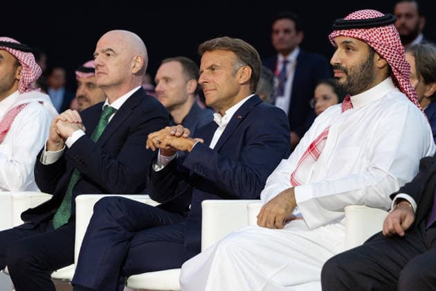 Paris, Emmanuel Macron, Mohammed Bin Salman and Gianni Infantino attend the eSports World Cup