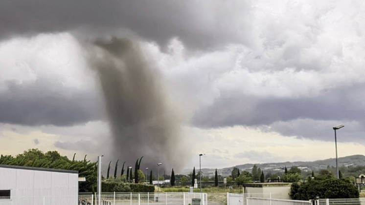 France, tornado in Cepie, Aude