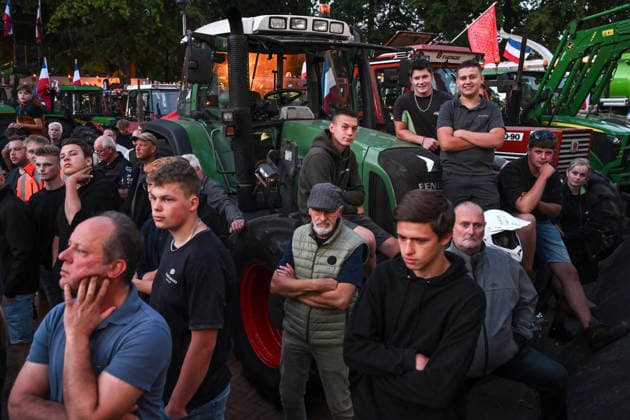The Netherlands, protests by farmers in Twenterand