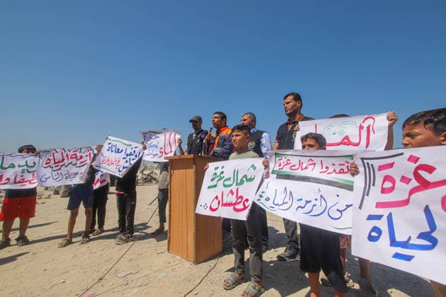 Middle East conflict, Gaza, protests against the worsening water crisis