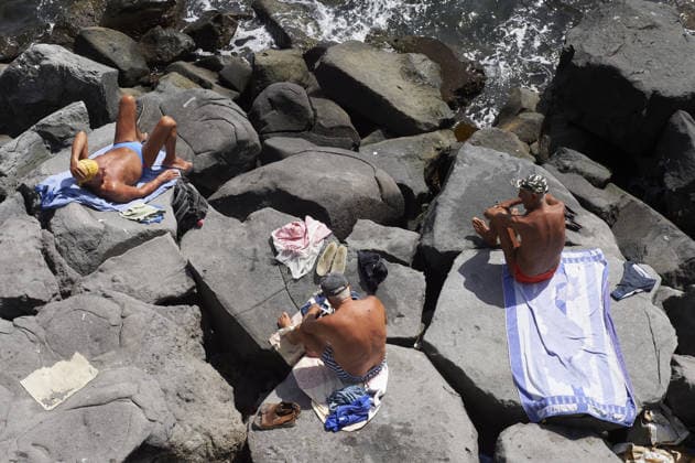 Italy, heatwave in Naples