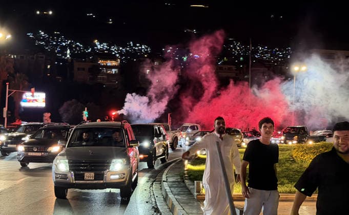 Syria: People in Damascus celebrate the dissolution of the so-called Autonomous Administration