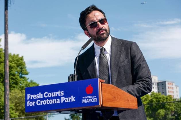 USA: Zohran Mamdani opens tennis courts in Crotona Park, New York