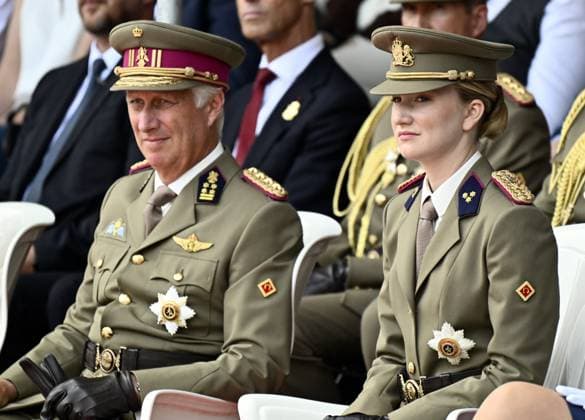 Royals, members of the Belgian royal family, during a ceremony in Brussels