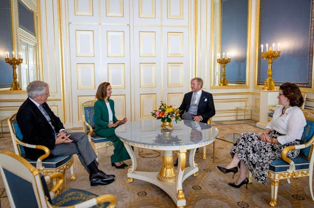 Royals: King Willem-Alexander of the Netherlands receives ambassadors in The Hague