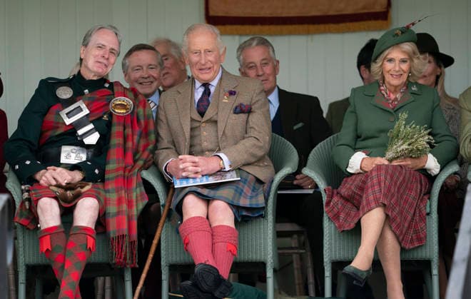 The Royals, King Charles III and Queen Camilla, visit the Braemar Highland Games