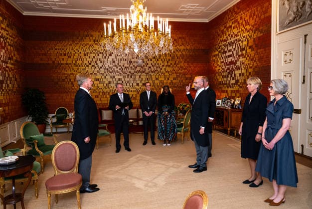 Royals: King Willem-Alexander of the Netherlands receives ambassadors in The Hague