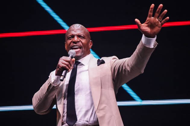 Celebrity Terry Crews speaks at Hotmart Fire in Belo Horizonte