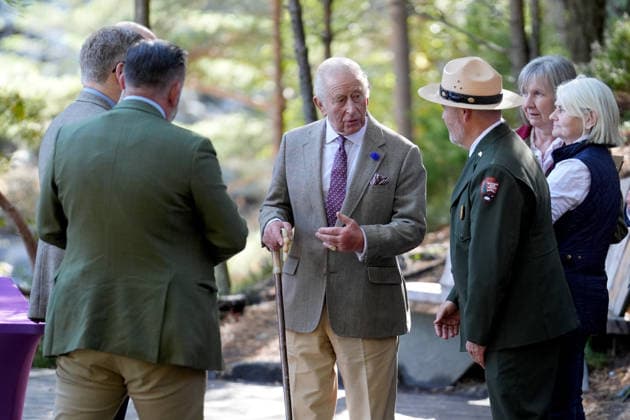 Royals: King Charles III during a visit to the Cairngorms National Park in Scotland