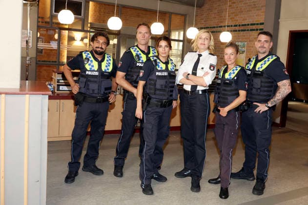 TV, ‘Notruf Hafenkante’ photo shoot to mark the 500th episode in Hamburg