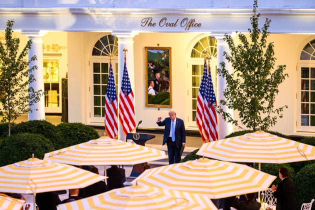 USA: Donald Trump hosts a dinner in the Rose Garden for hunters and anglers and announces new executive orders in Washington