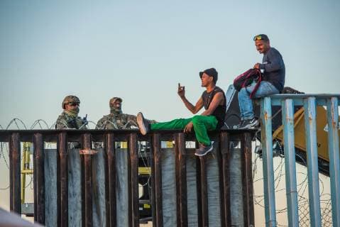 Mexico, migrants at the US border in Tijuana