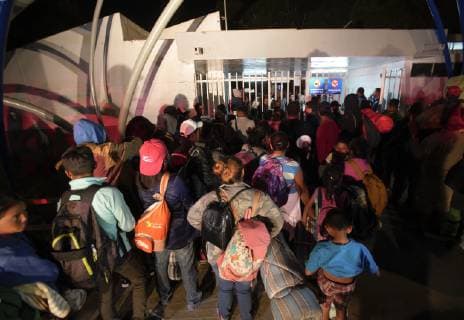Mexico, migrants at the US border in Tijuana