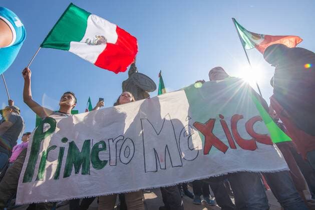 Mexico, protest action against migrants