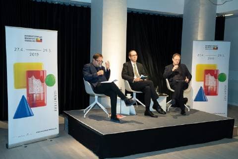 Hamburg, Elbphilharmonie Press conference on the Music Festival