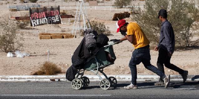 Mexico, migrants at the US border in Tijuana