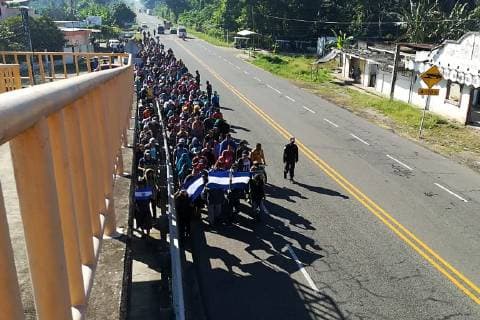 Migrants from Central America in Mexico