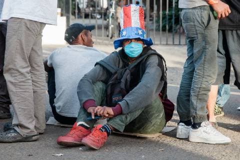 Mexico, refugees at the border in Tijuana