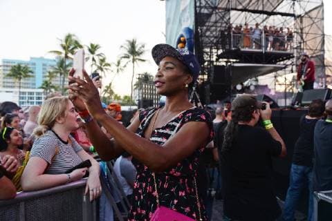Venus Williams visits music festival in Fort Lauderdale