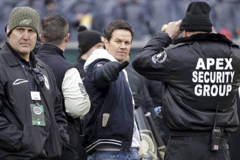 Mark Wahlberg at the Army Navy Football game in Philadelphia
