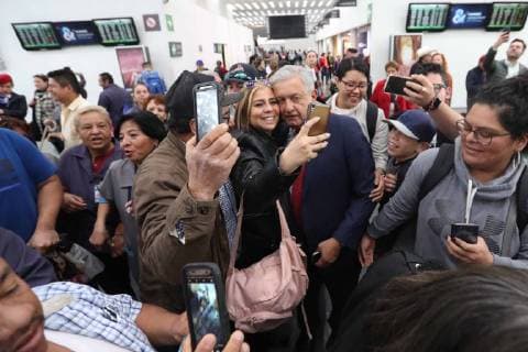 Mexico, President Obrador on scheduled flight
