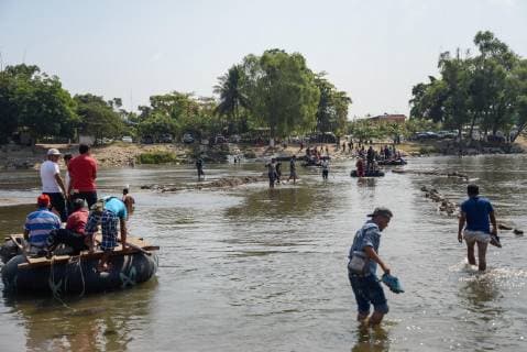 Guatemala, migrants from Central America on the border to Mexico