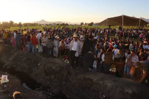 Mexico, Memorial after explosion of a pipeline in Tlahuelipan