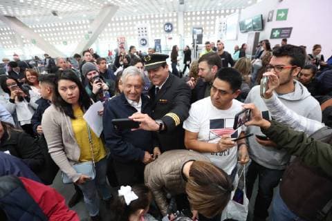 Mexico, President Obrador on scheduled flight